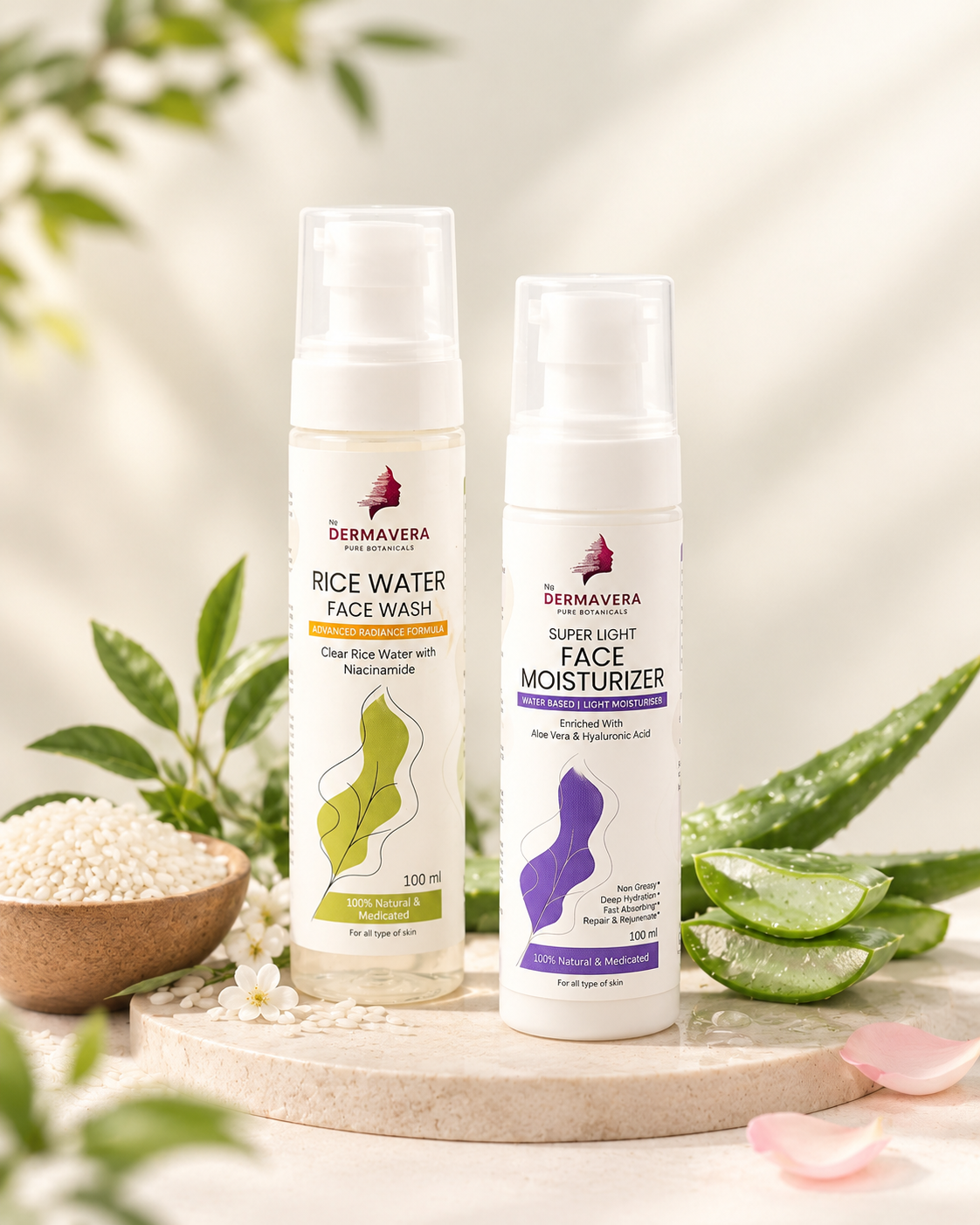 Rice Water Facewash + Face Moisturizer