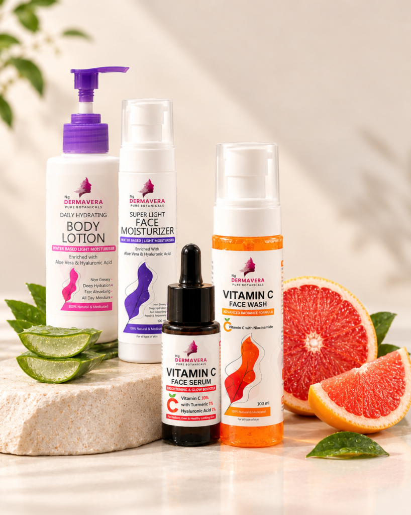 Vitamin-C Facewash + Face Moisturizer + Vitamin-C Face Serum + Body Lotion